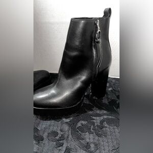 Zara Black Platform High Heeled Boots